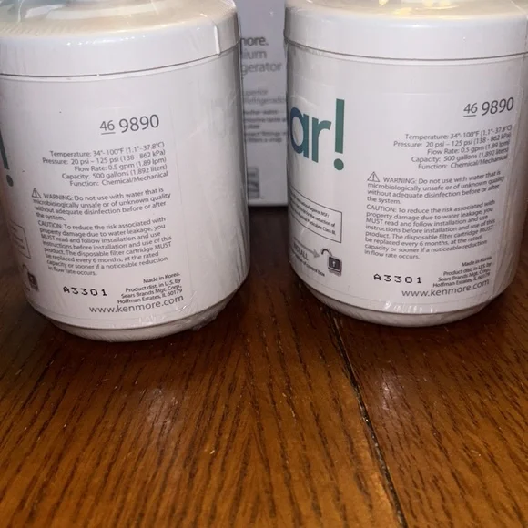 NWT⭐️KENMORE Lot of 2 PREMIUM Refrigerator FILTERS #46 9890 BRAND NEW in BOX!⭐️ - Picture 7 of 10
